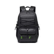 Black youth city backpack, waterproof, for a 15.6" laptop, 23 l – for studies and travel. SUPER FIVE FB522 Black.