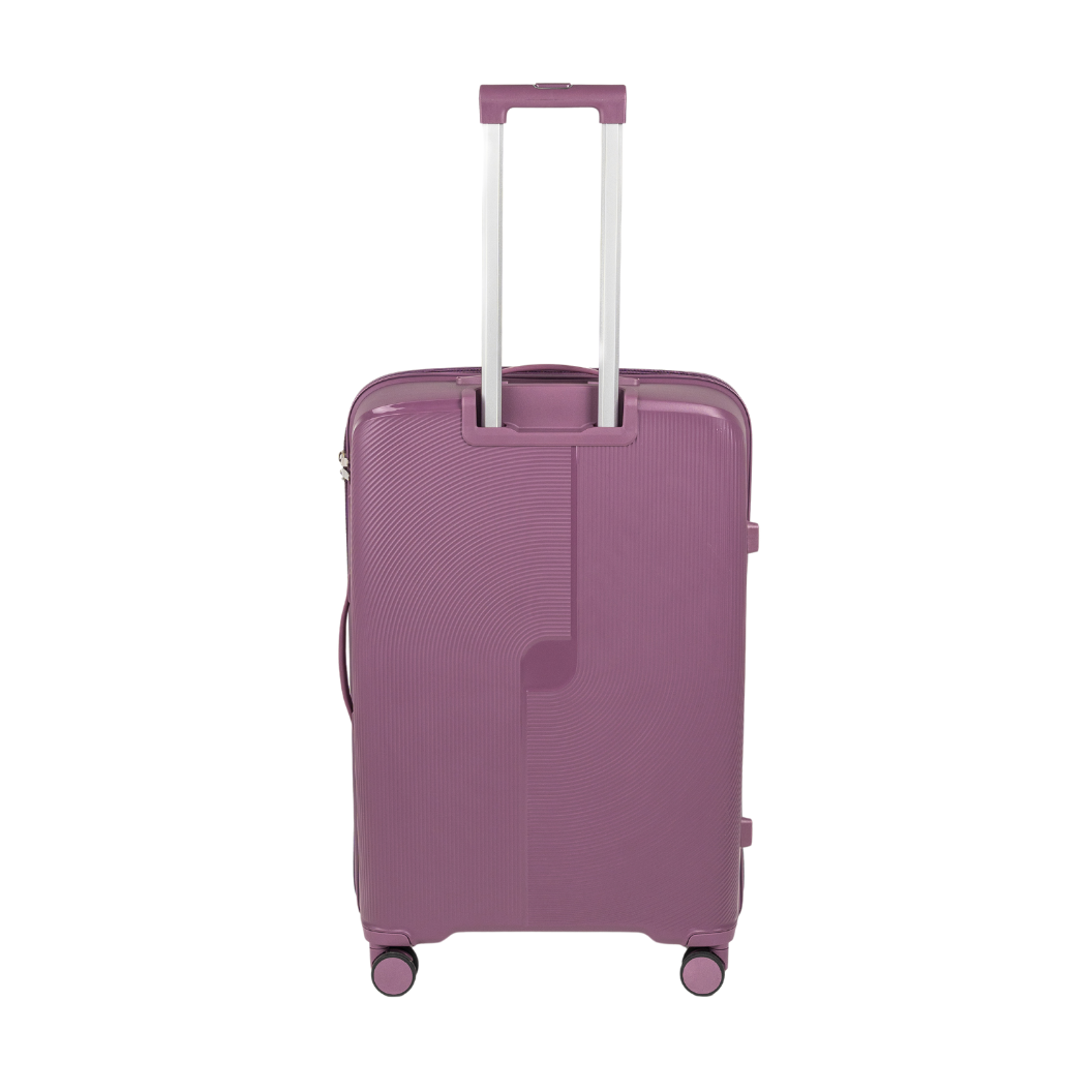 Duża walizka fioletowa na kółkach - elegancka, trwała i lekka walizka podróżna do samolotu Wowbag 7918 L purple