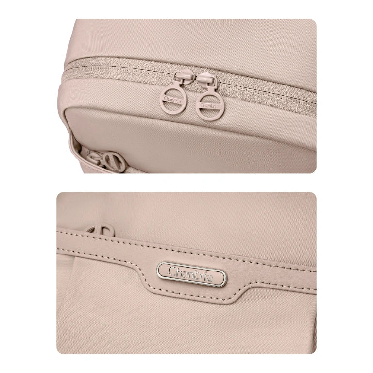 Women's backpack light beige elegant fashionable waterproof for MacBook Air Ipad