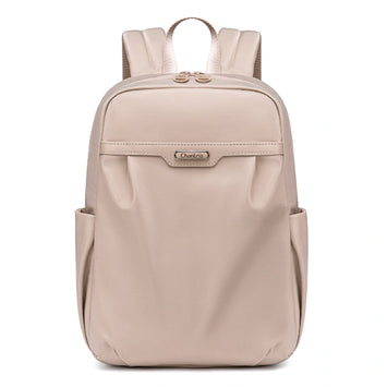 Women's backpack light beige elegant fashionable waterproof for MacBook Air Ipad