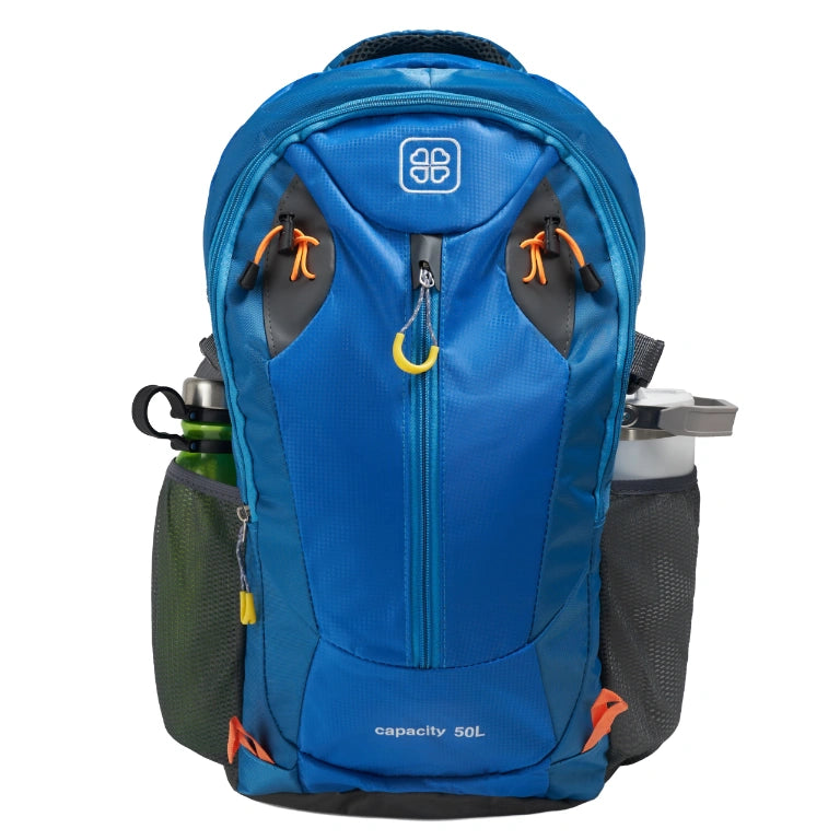 Blue waterproof durable trekking travel backpack Blue waterproof durable trekking travel backpack