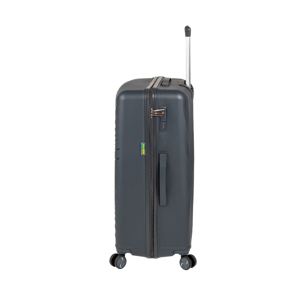 Walizki podróżne ciemnoszare komplet 3 szt. elegancki i trwały zestaw na kółkach Wowbag 7905 dark grey