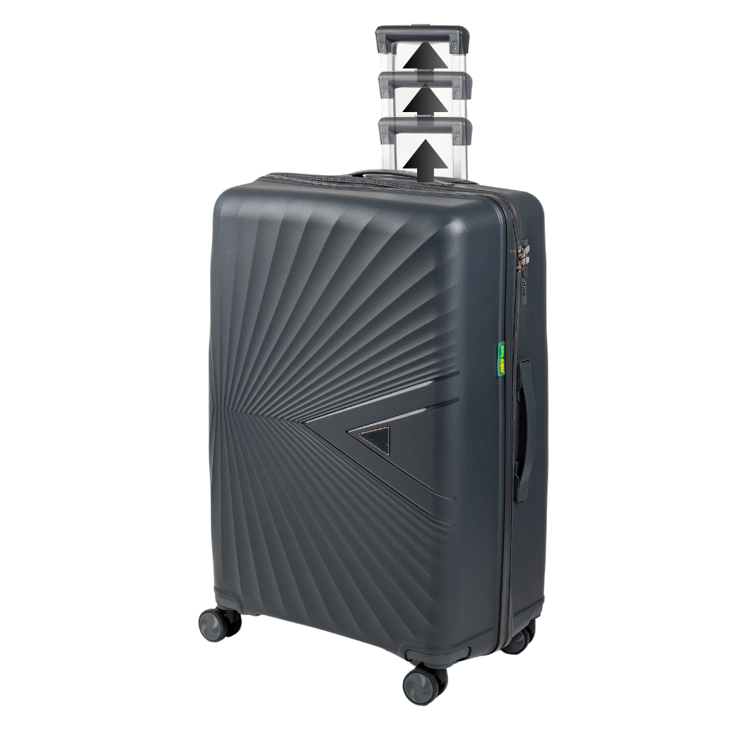 Walizki podróżne ciemnoszare komplet 3 szt. elegancki i trwały zestaw na kółkach Wowbag 7905 dark grey