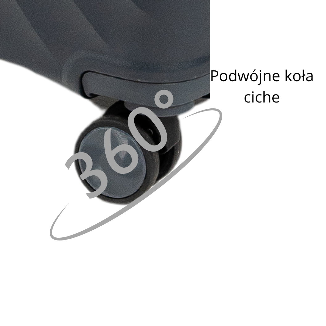 Walizki podróżne ciemnoszare komplet 3 szt. elegancki i trwały zestaw na kółkach Wowbag 7905 dark grey