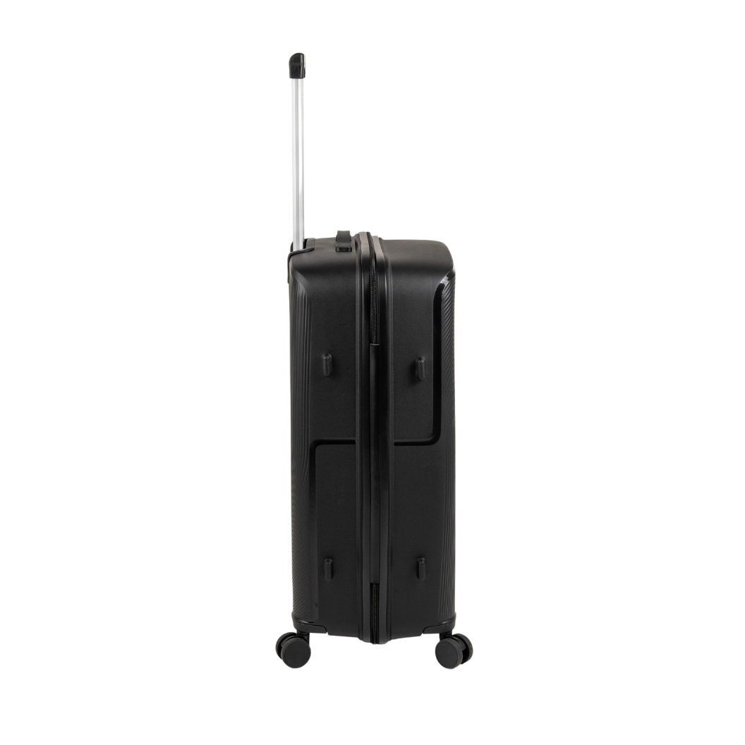 Zestaw walizek podróżnych czarnych 3 szt. komplet walizek polipropylenowych na kółkach Wowbag 7918Black