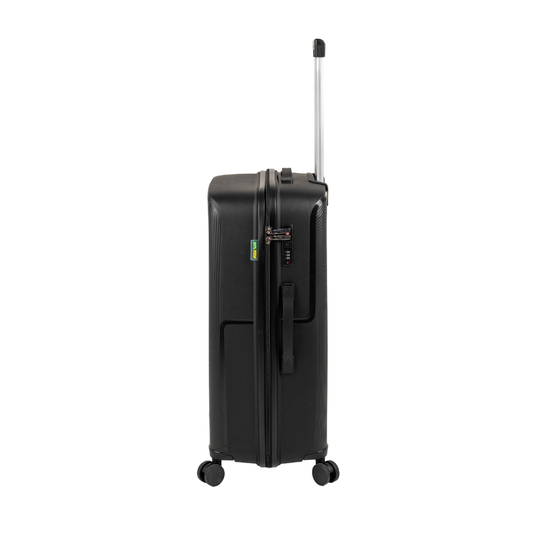 Zestaw walizek podróżnych czarnych 3 szt. komplet walizek polipropylenowych na kółkach Wowbag 7918Black