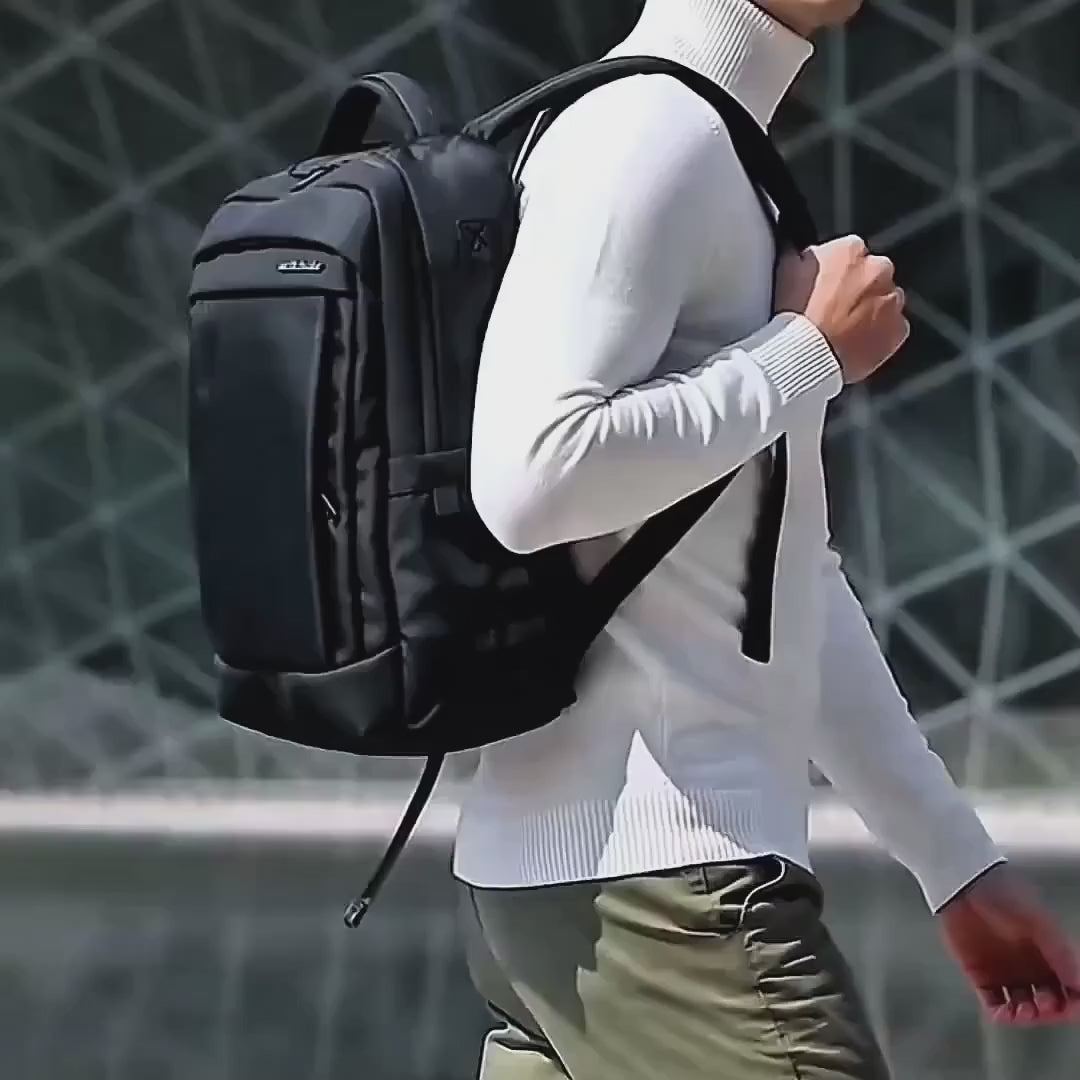 Load video: Men's Work and Study Backpack Arctic Hunter B00478 Blue - product video 3